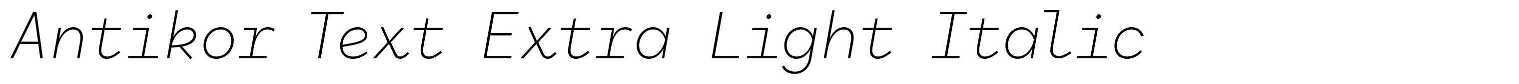 Antikor Text Extra Light Italic